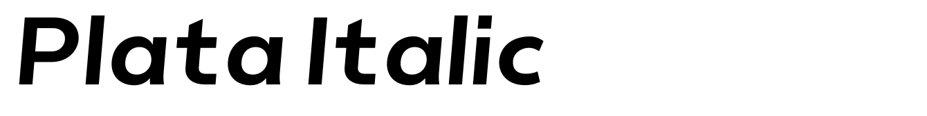 Plata Italic